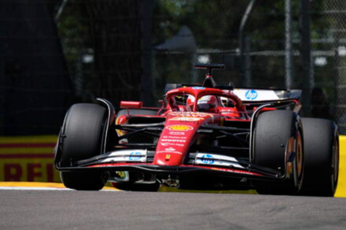 La Ferrari di Leclerc durante le sessioni libere