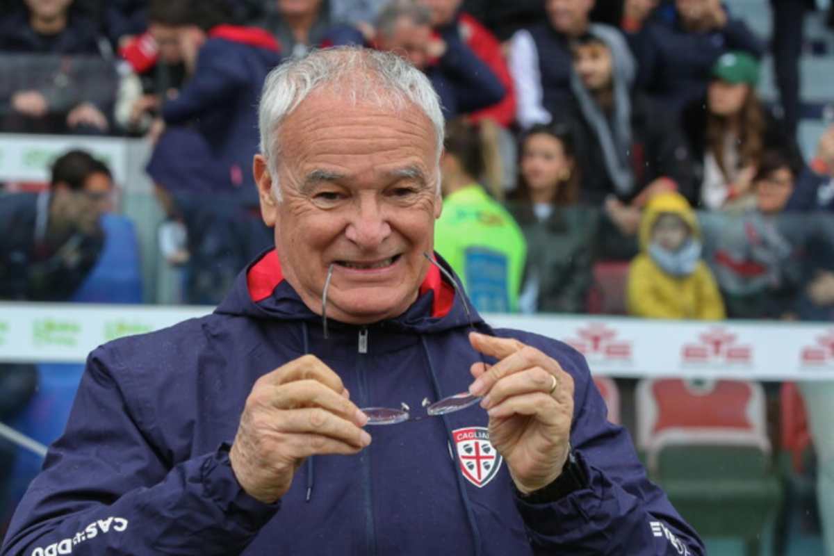 L'allenatore del Cagliari Claudio Ranieri